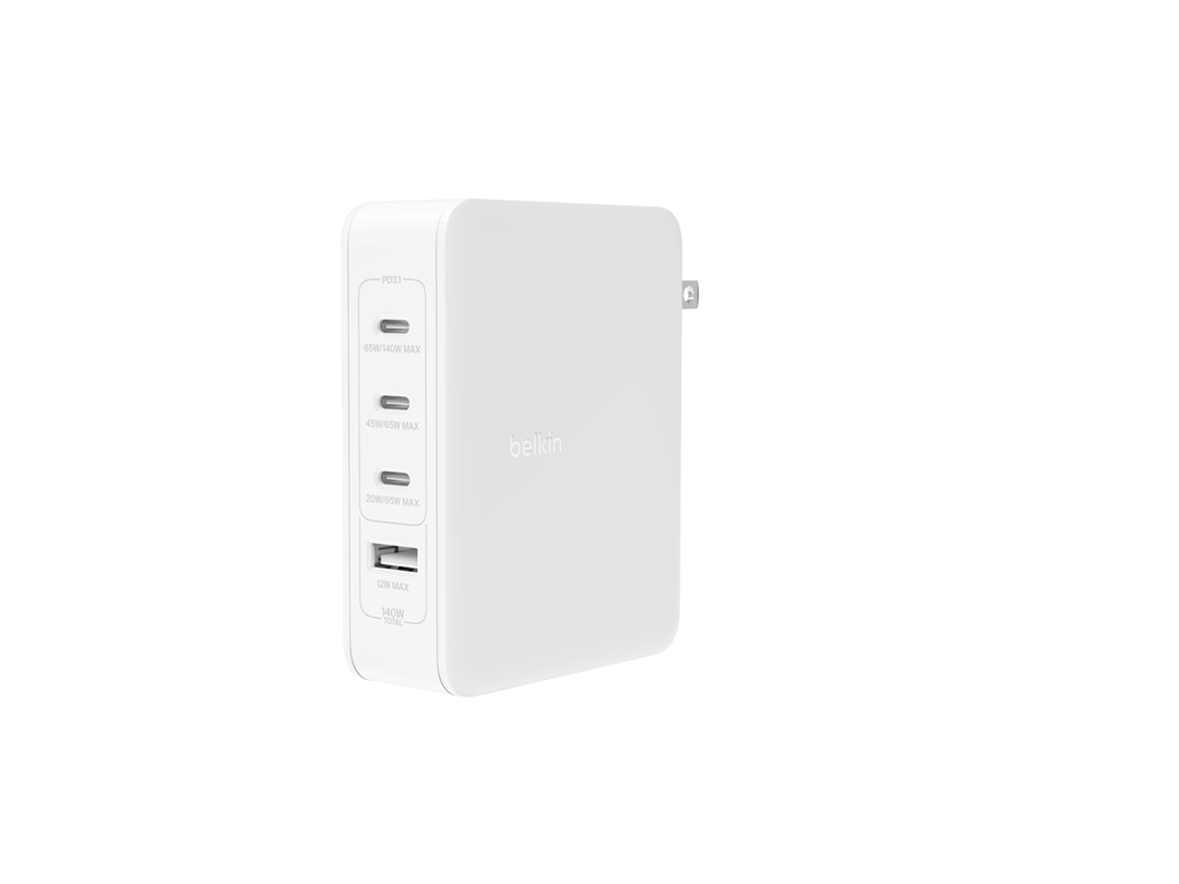 Belkin BoostCharge Pro 140W 4-Port GaN Wall Charger in Qatar Belkin BoostCharge Pro 140W 4-Port GaN Wall Charger in Qatar
